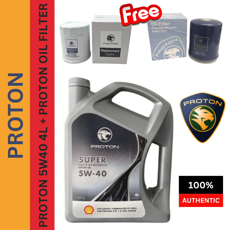 600056981 Proton 5W40 น้ํามันเครื่องสังเคราะห์แท้ (4L)สําหรับ Saga BLM,FL ,FLX ,Exora ,Persona ,Gen2