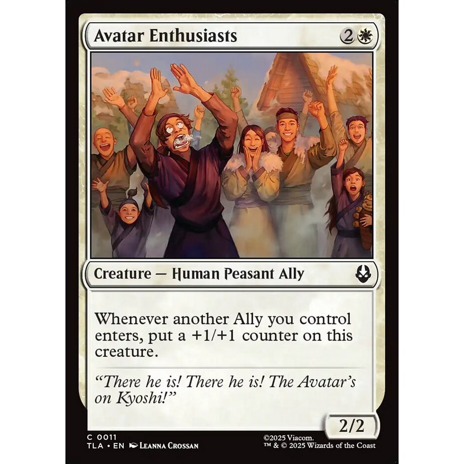 MTG: (TLA) C 011 - ผู้ที่ชื่นชอบการแสดงของ Avatar การ์ดเดี่ยว Avatar: The Last Airbender