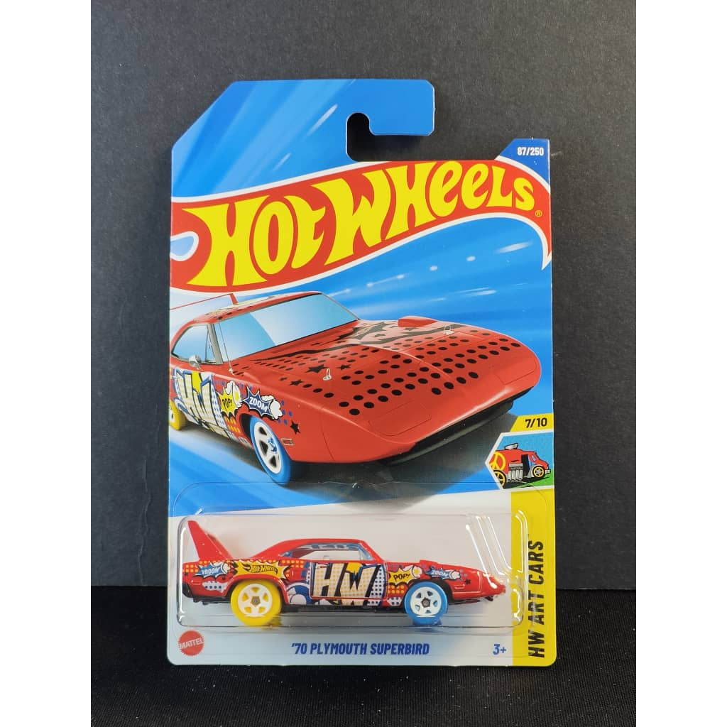 Hot Wheels 70 Plymouth Superbird - Red Letter ( 87/250 - 2025 Mix K - HW ART CARS 7/10 )