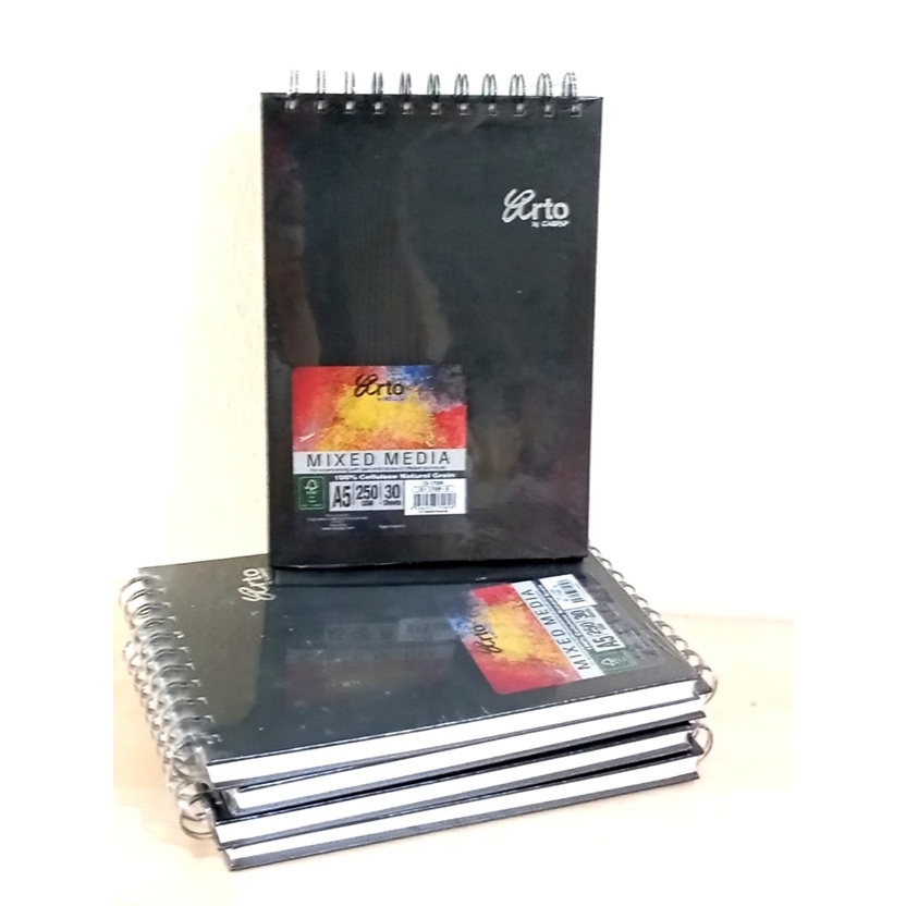 MIXED MEDIA Fabriano Wire-o ปกแข็งA4/A5 250g 30 แผ่น Arto by Campap Sketch book