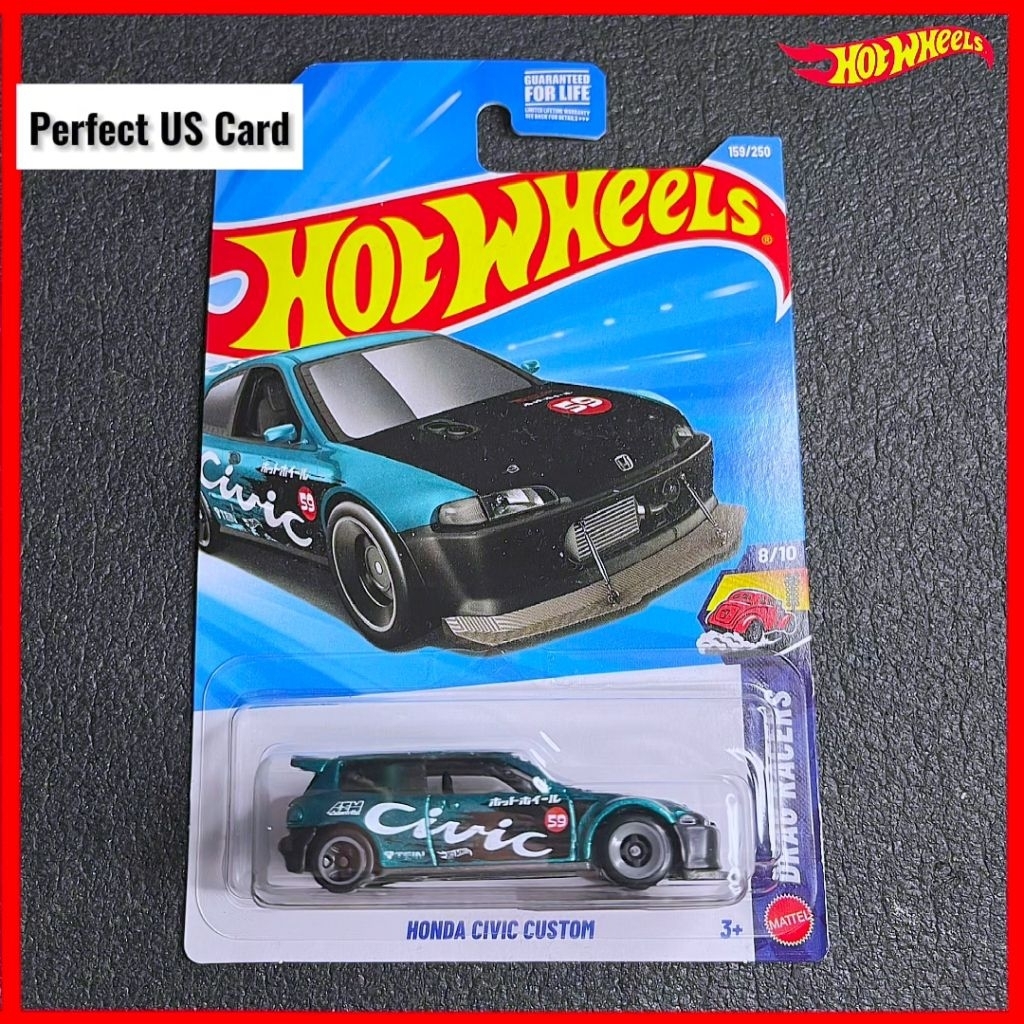 ล้อร้อน Honda Civic EG Custom 2026 US Card Hotwheels JDM Honda Civic Type R EG Custom Dolphin Civic 