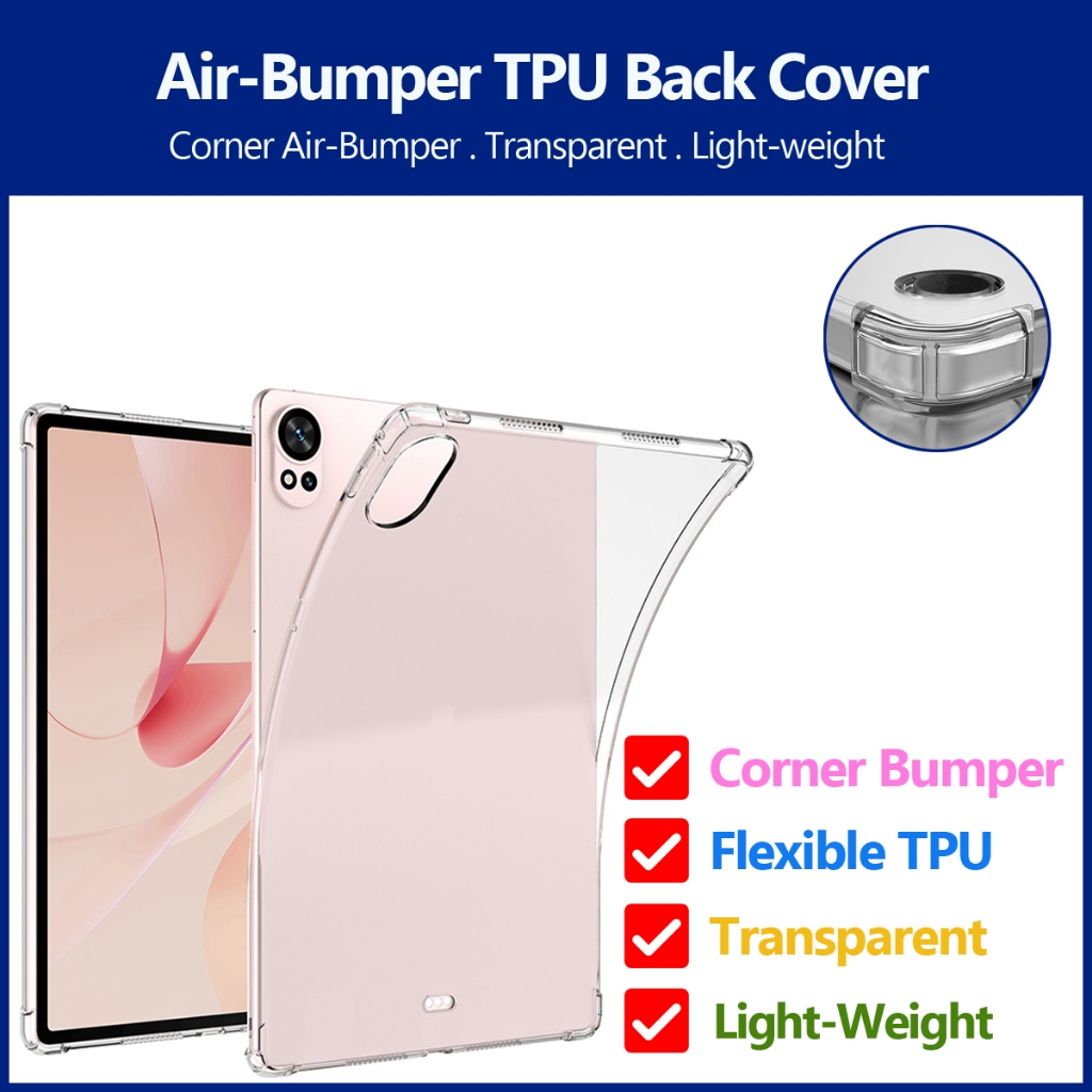 PsDs HUAWEI MatePad 12 X 12.0 นิ้ว BKY-W09 2024 2026 Air กันชน TPU โปร่งใสฝาหลังกรณี