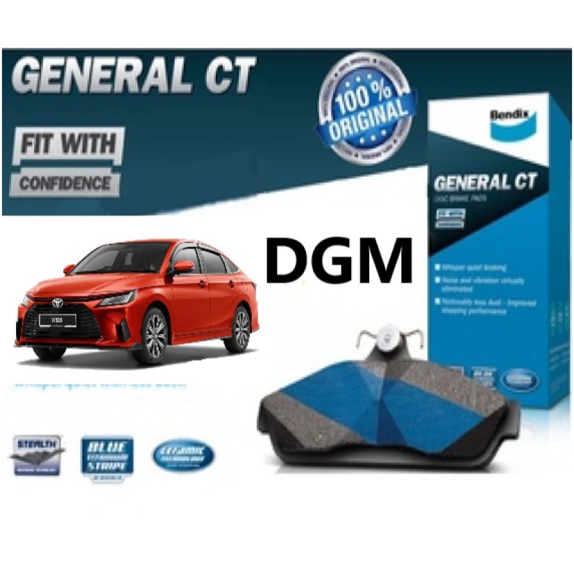 ผ้าดิสเบรค BENDIX GENERAL CT ด้านหน้า (DB1830) / หลัง (DB2529) Toyota Vios NGC102R G SPEC 2023-2026