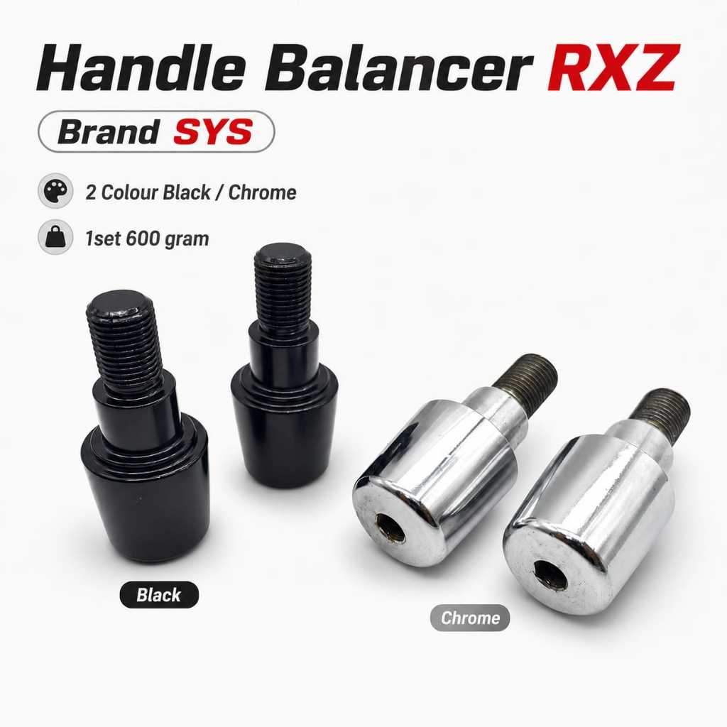 แฮนด์บาร์ Balancer RXZ ชุด Black Chrome ACCESSORIES MOTOR RXZ CATALYZER MALAIKAT YAMAHA RXZ