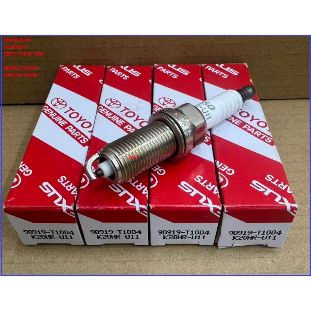 SPARK PLUG K20HRU11 90919-T1004-OEM MODEL:TOYOTA INNOVA TGN40