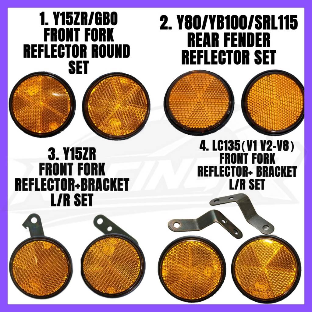 Y80 Y15 Y15ZR LC135 II V1 V2 V3 V4 V5 V6 V7 V8 SRL115 FI ด้านหน้า FORK RESERCTOR BRACKET L/R ชุด ORN