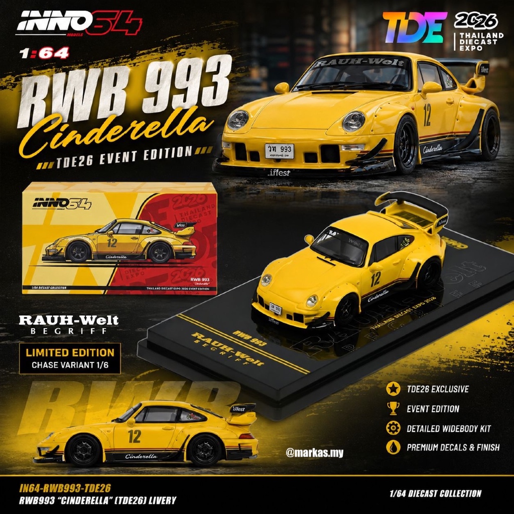 INNO MODELS INNO64 1/64 IN64-RWB993-TDE26 RWB993 " CINDERELLA" (TDE26) LIVERY