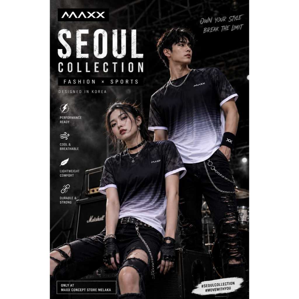 MAXX Seoul Collection เสื้อยืดแบดมินตันระดับพรีเมียม ดีไซน์เกาหลี Unisex (MKTOU003)