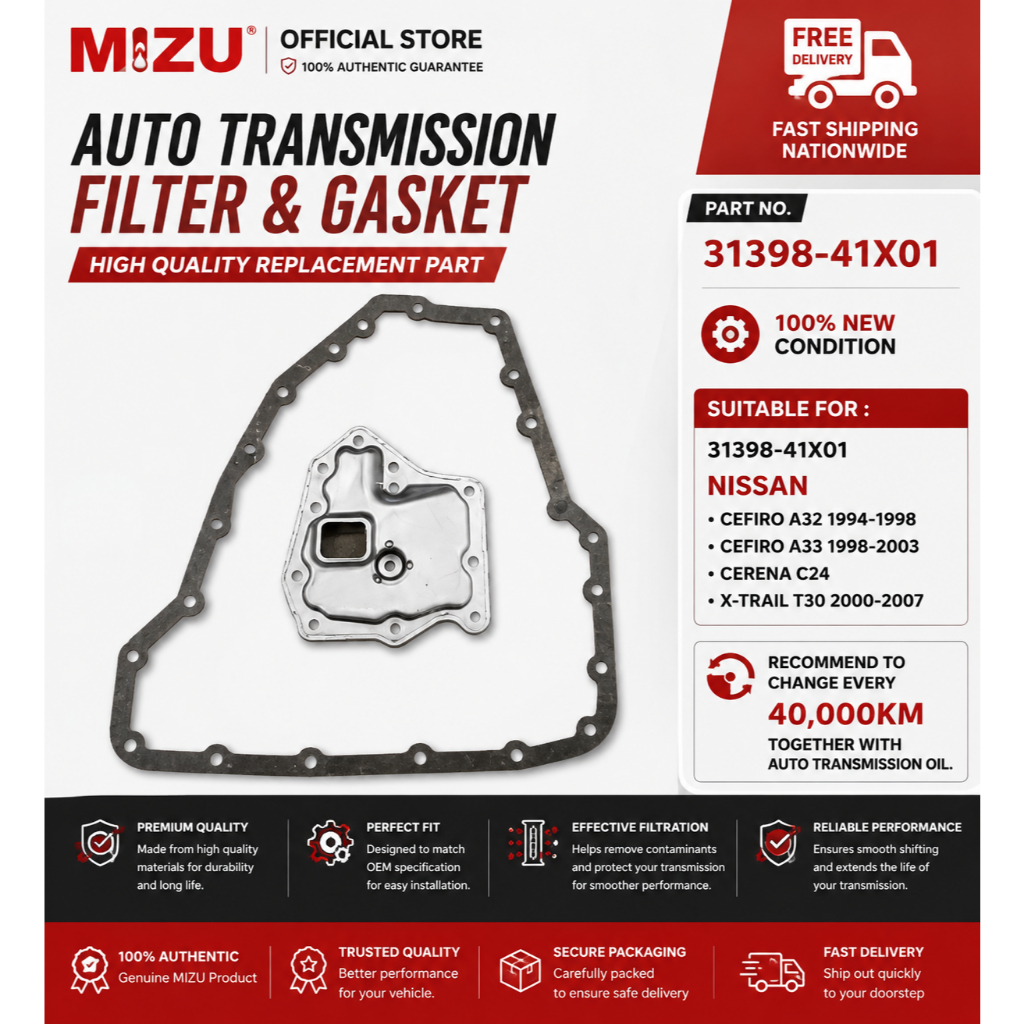 Mizu AUTO FILTER 31398-41X01 NISSAN CEFIRO A32,CERENA C24, X-TRAIL T30, A33 31728-80x04 AUTO TRANSMI