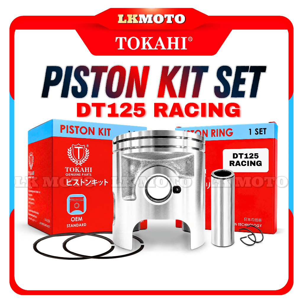 TOKAHI RACING PISTON KIT SET / SET PISTON / LENGKAP / DT125 RACING 5.00MM~61.00MM