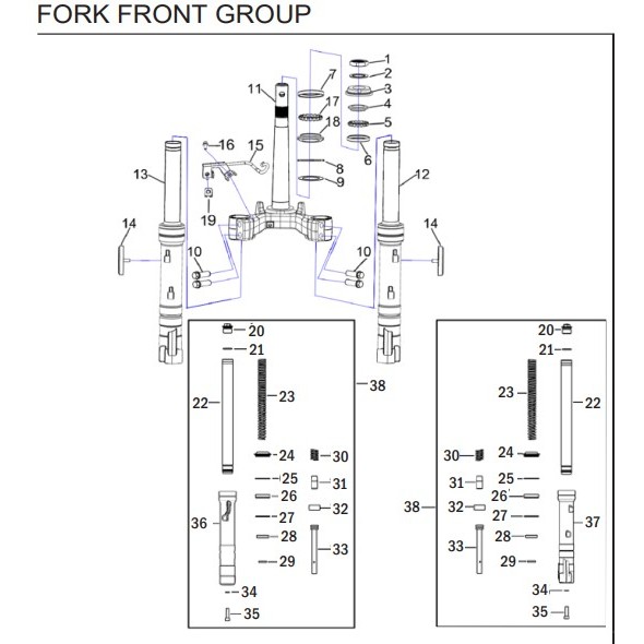 5-MODENAS Z15 GT - FORK PARTS -1 (01-086)