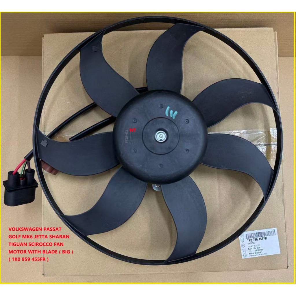 VOLKSWAGEN PASSAT GOLF MK6 JETTA SHARAN TIGUAN SCIROCCO FAN MOTOR WITH BLADE ( BIG ) ( 1K0 959 455FR