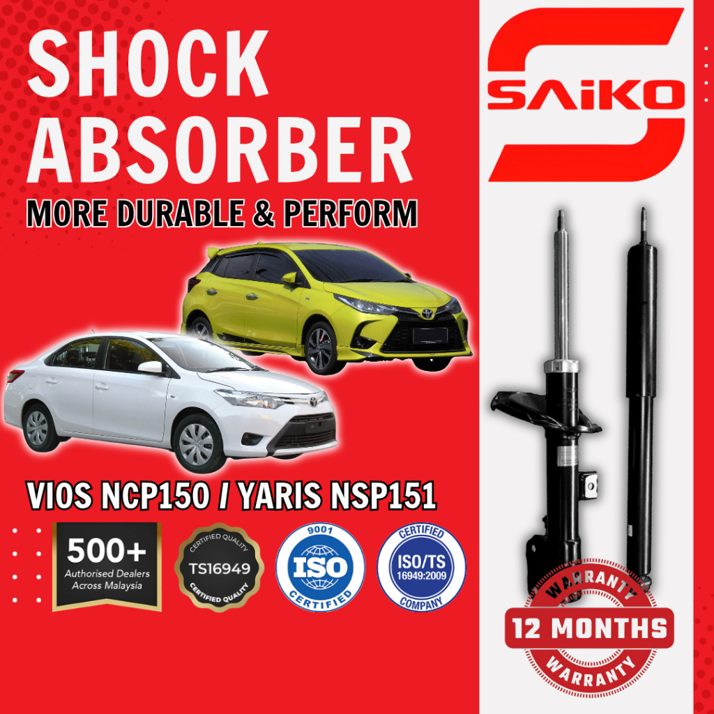 SAIKO Japan โช้คอัพแก๊ส Vios Ncp150 ncp151 Yaris Nsp151 Toyota Susp ชุดหน้าหลัง