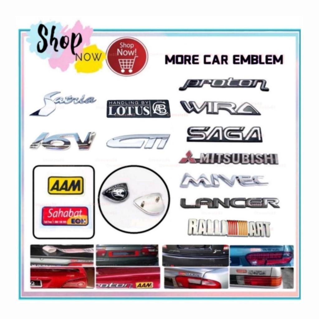โลโก้สัญลักษณ์ Proton Wira Saga Satria Gti Mitsubshi Lancer Mivec 1.6V AMM Sahabat EON สติ๊กเกอร์