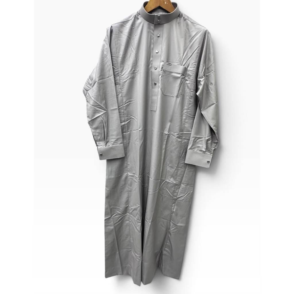 Jubah MURIH Lelaki Premium Slim Fit สไตล์ซาอุดี Baju มุสลิมเสื้อแขนยาวคอปก HAJI DAN UMRAH