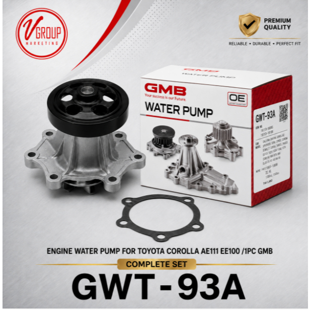 ปั๊มน้ําเครื่องยนต์ TOYOTA C0R0LLA AE111 EE100 GMB (GWT - 93A) 1PC