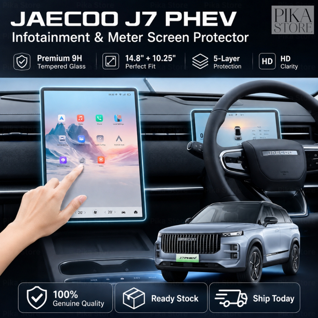 Jaecoo J7 PHEV ป้องกันหน้าจอกระจกนิรภัยนําทาง Infotainment เมตร J7 PHEV อุปกรณ์เสริม