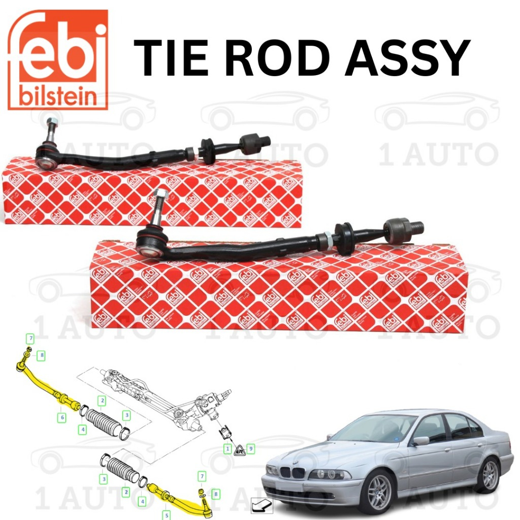 FEBI BILSTEIN TIE ROD ASSEMBLY BMW E39 520i 523i 525i 528i