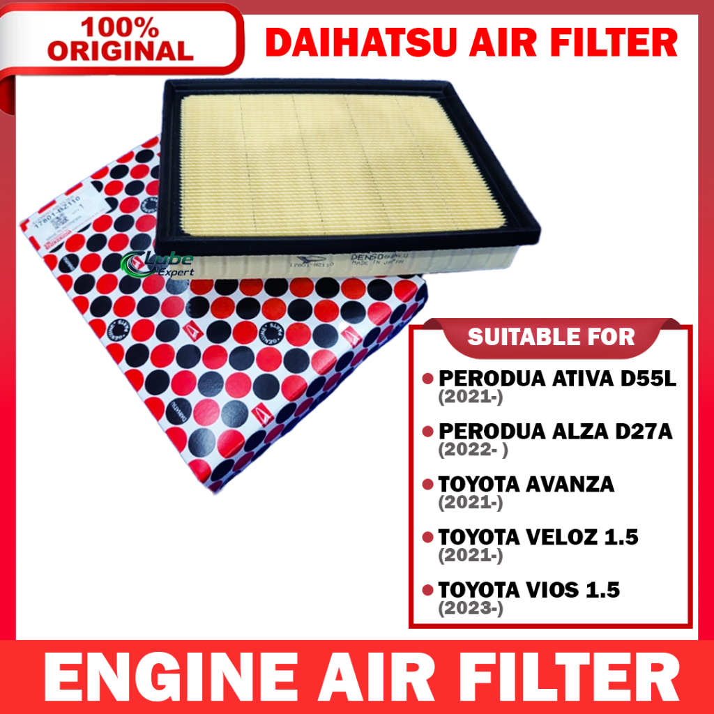 DAIHATSU ENGINE AIR FILTER- PERODUA ATIVA 1.0 TURBO, ALZA NEW D27A , TOYOTA AVANZA , VIOS 1.5, VELOZ
