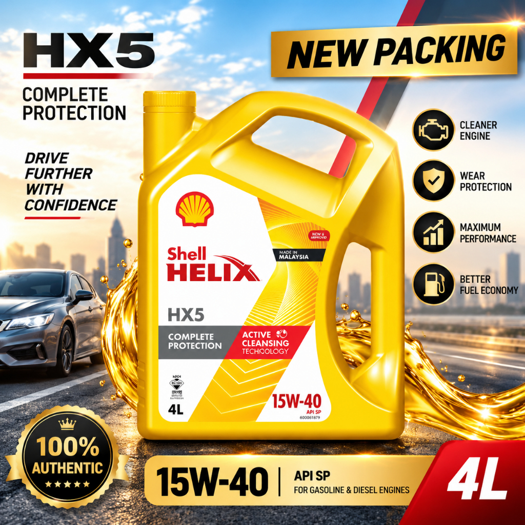 550045177 น้ํามันเครื่อง เชลล์ HELIX HX5 15w40 4 ลิตร