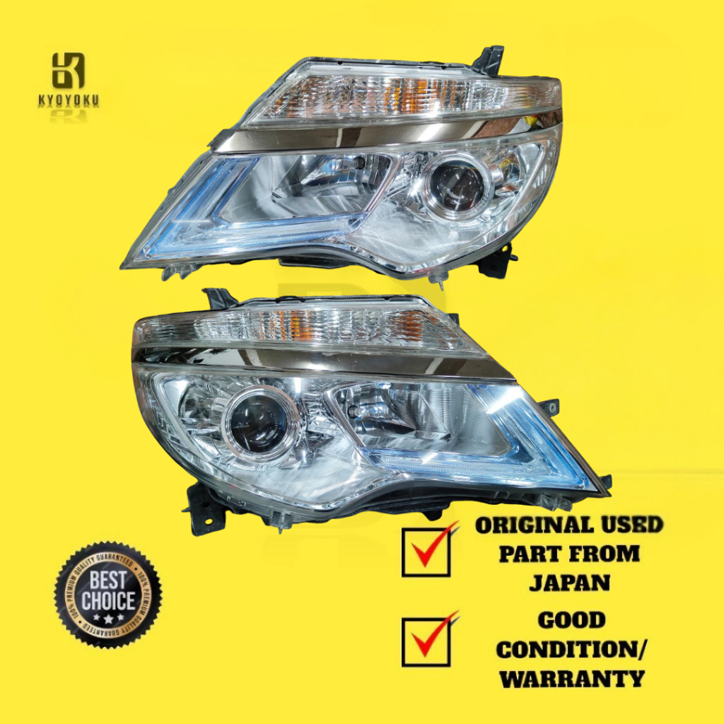 KYO-NISSAN SERENA C26 FACELIFT NFL LED HEAD LAMP FRONT LIGHT KOITO 100-23683 USED JAPAN