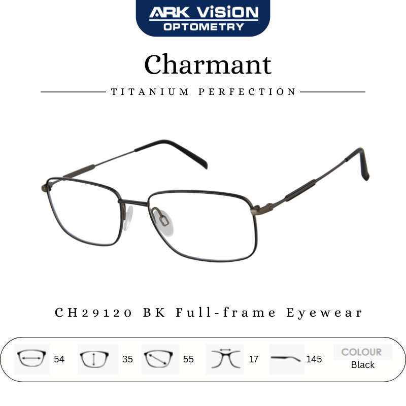 Charmant Titanium Perfection CH29120 BK Size54 – Full - Frame Titanium Sophistication สีดํา