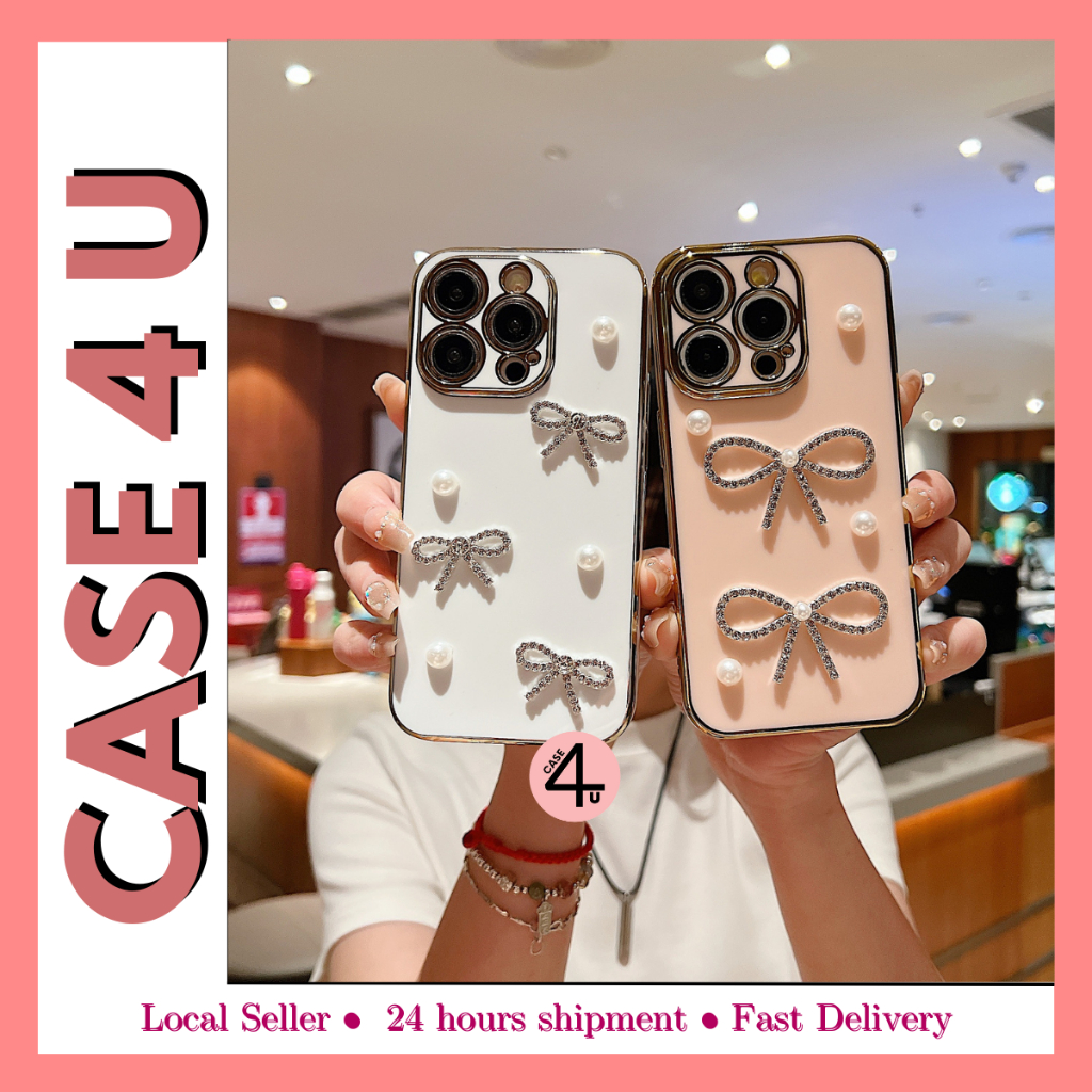Vivo Y02s Y02T Y03 Y15a Y15s 2021 Y16 Y17s Y18 fon sarung lembut electroplated pearl mini ริบบิ้นเคส