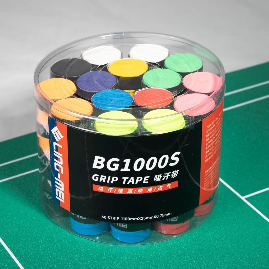 Ling-Mei Overgrip BG1000S & Super Pu Grip Colourful Badminton Grip
