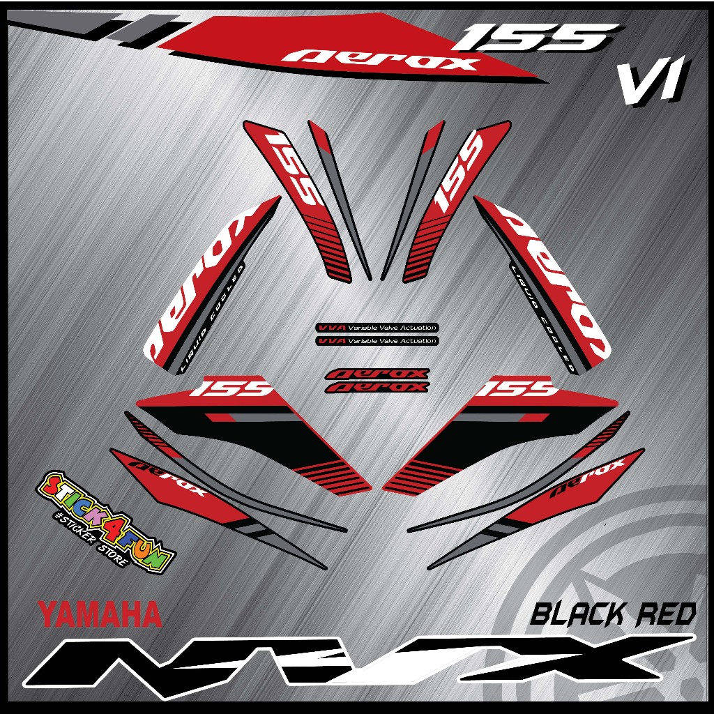 STRIPE MOTOR YAMAHA NVX / AEROX 155 V1 TH 2019 (38) สติ๊กเกอร์ร่างกายแบบกําหนดเอง
