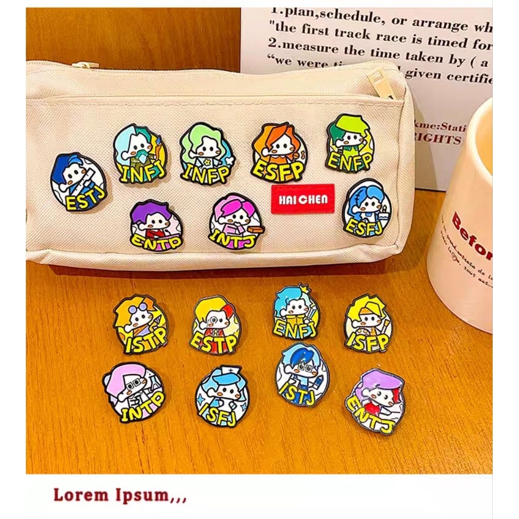 田MBTI胸角 ฮ美 / 田 / 可香 / MBTI人格 粉 Pin Badge MBTI田adge Cute / เข็มกลัดส่วนตัว / อุปกรณ์ตกแต่ง / MBTI Pin