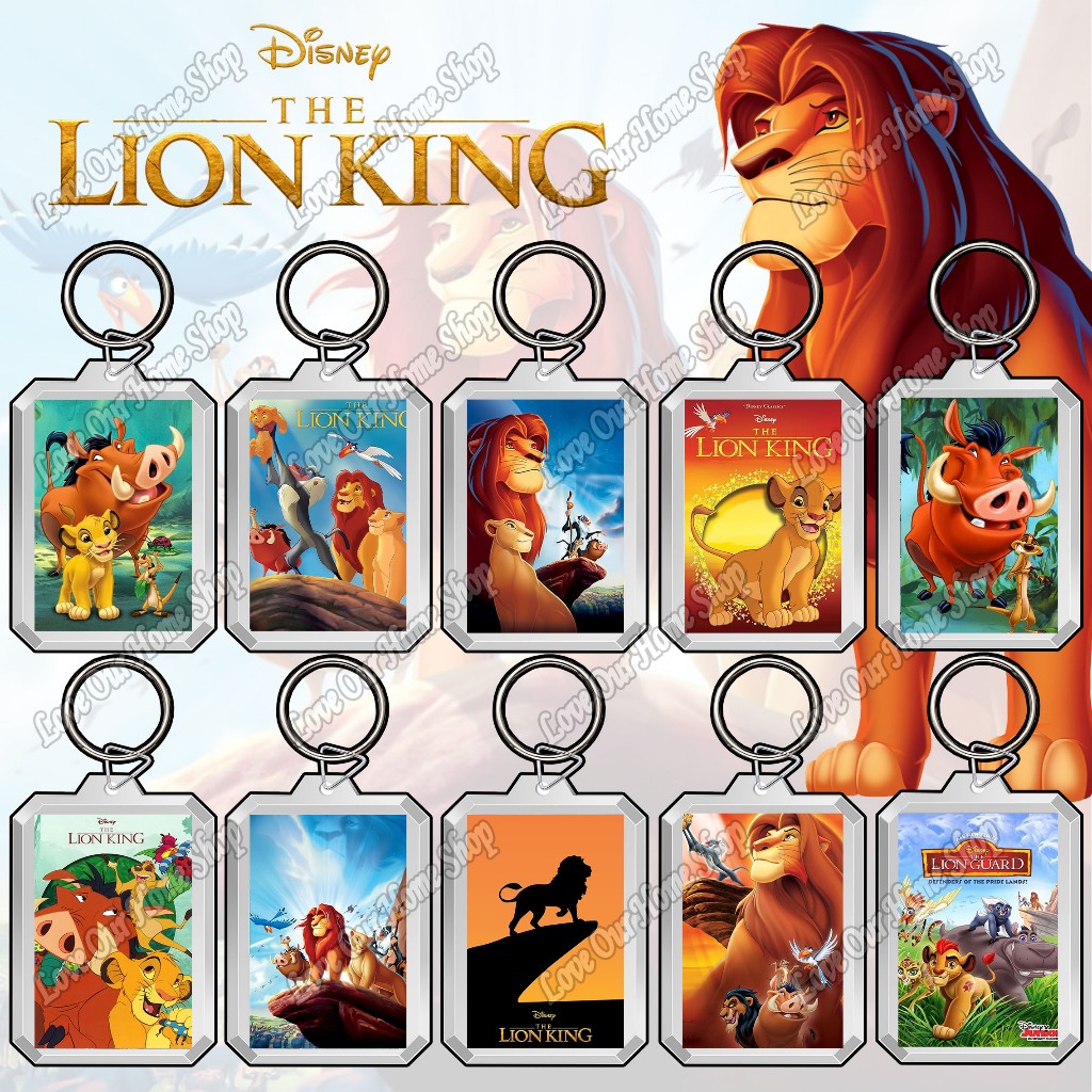 พวงกุญแจอะคริลิค DIY สองด้าน พวงกุญแจใส Disney [The Lion King]
