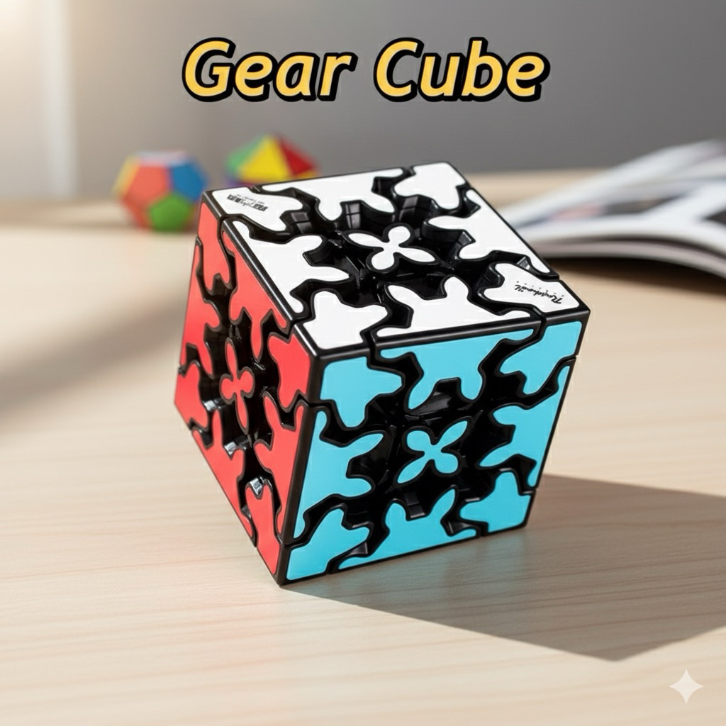 Gear Cube - Qiyi QYToys Speedcube 3x3 Cube Toy - Stickerless- Mainan Kiub Gear