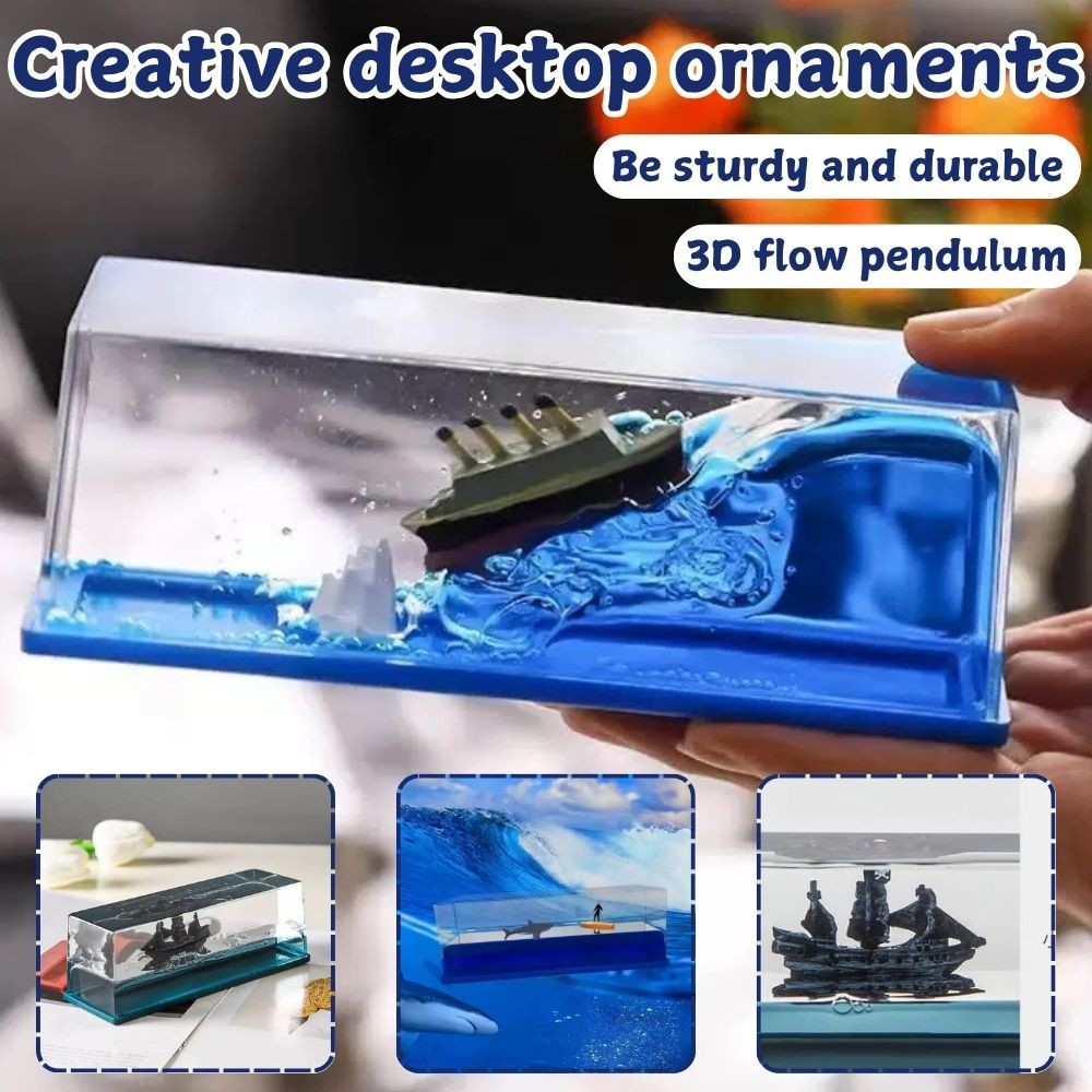 Perahu Terapung รุ่น One Piece เรือโจรสลัด Titanic Drift ขวด Cruise เรือเดสก์ท็อป Hiasan Black Pearl