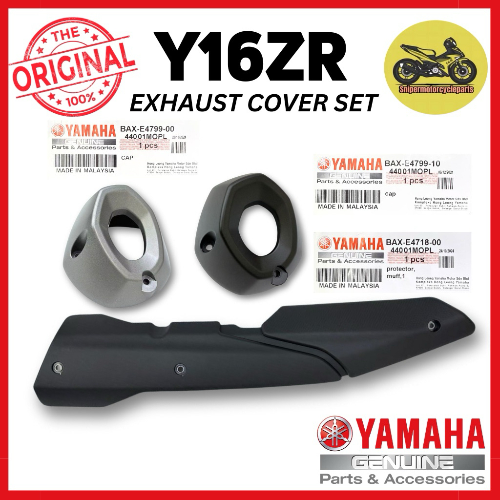 Y16 Y16Z Y16ZR V1 V2 HITAM MUFFLER EXHAUST COVER EKZOS MUFFLER END CAP BAX-E4718 BAX-E4799 YAMAHA