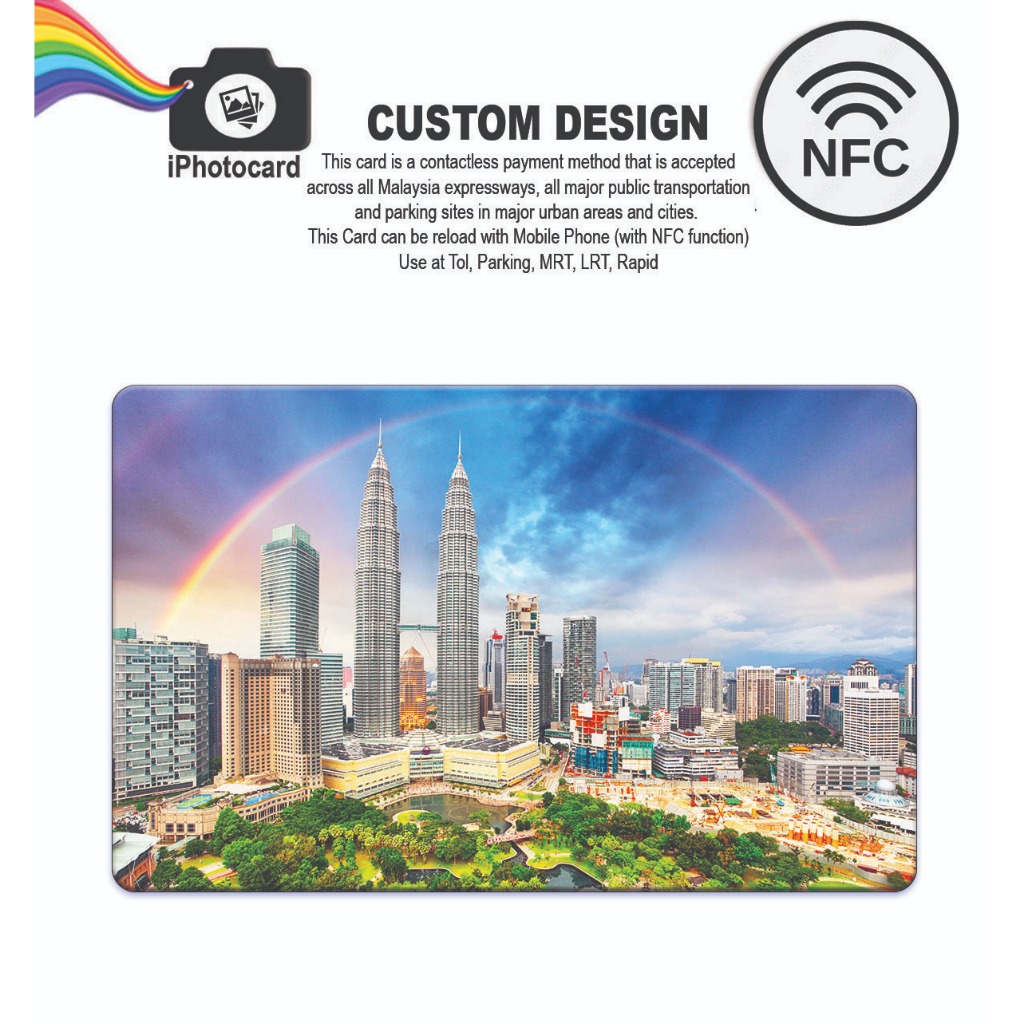 บริการการพิมพ์ UV Touch N Go Card / Membership Card - Scenic KLCC design NFC TNG Card Touch and go c