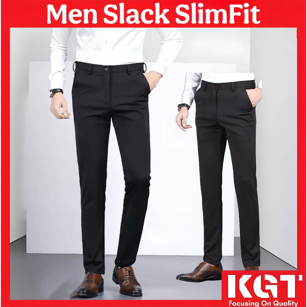Man Slack Slim Fit 6035 ชายผู้ชายอย่างเป็นทางการกางเกงขายาว Slack Slim Fit OFFICE PANTS