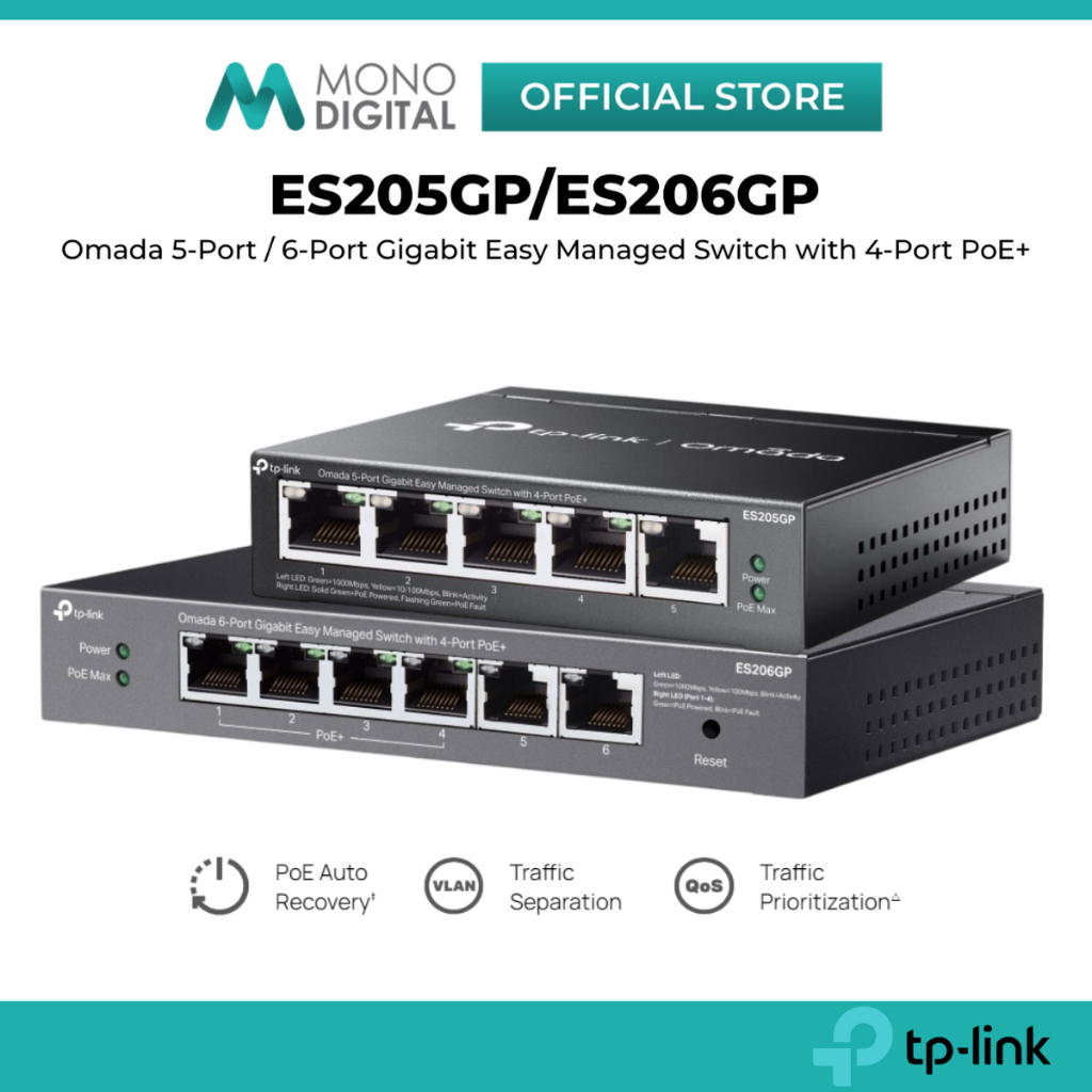 TP-LINK ES205GP 5-Port / ES206GP 6-Port / ES208GP 8-Port / ES210GP 10-Port / ES220GP 20-Port / ES228