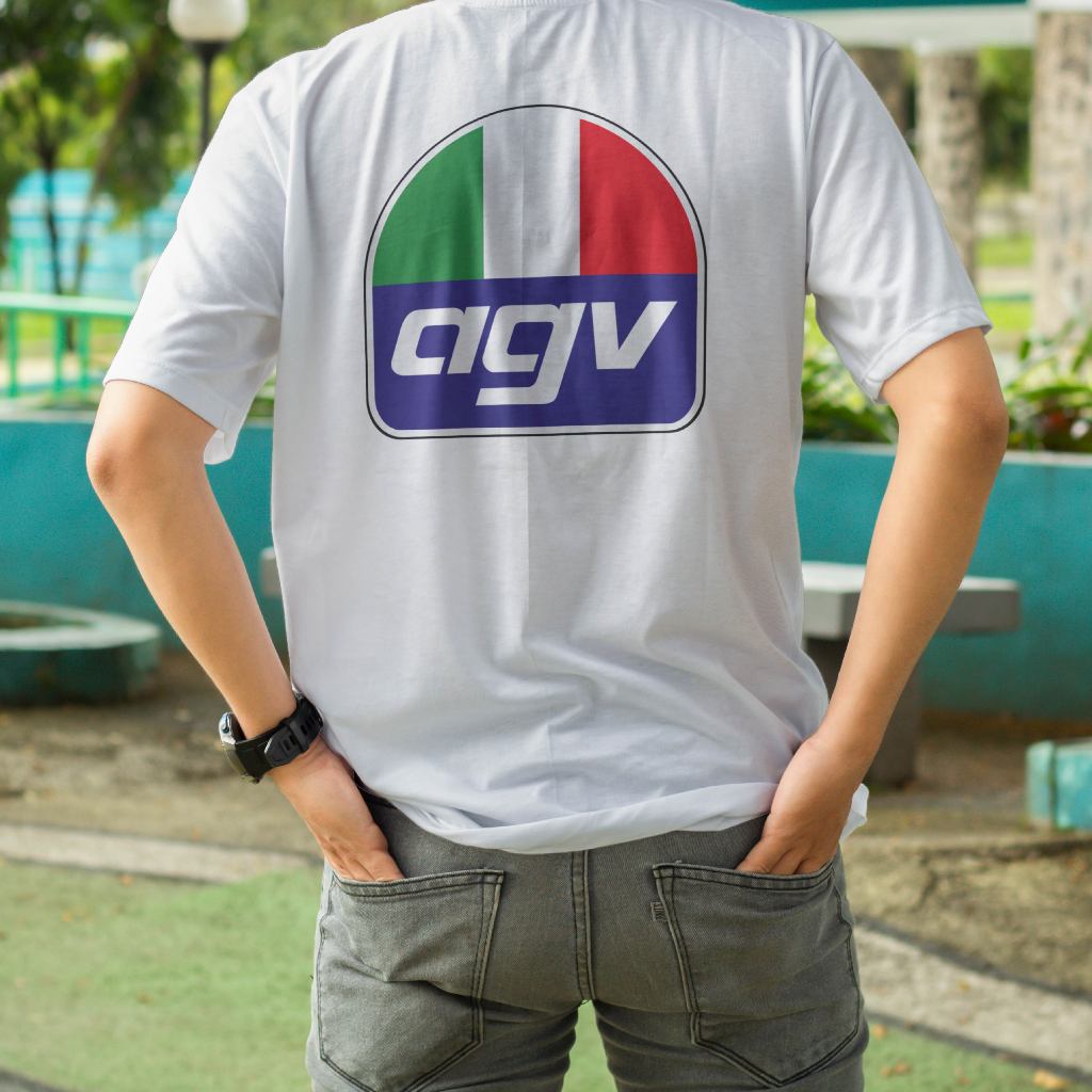 AGV HELMET เสื้อยืดมอเตอร์ไซค์ PREMIUM COTTON TEES 230GSM