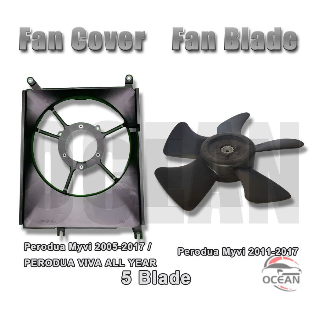 Perodua Myvi 2011-2017 PERODUA VIVA ALL YEAR AIRCOND Fan Blade 5-Blade Fan Cover