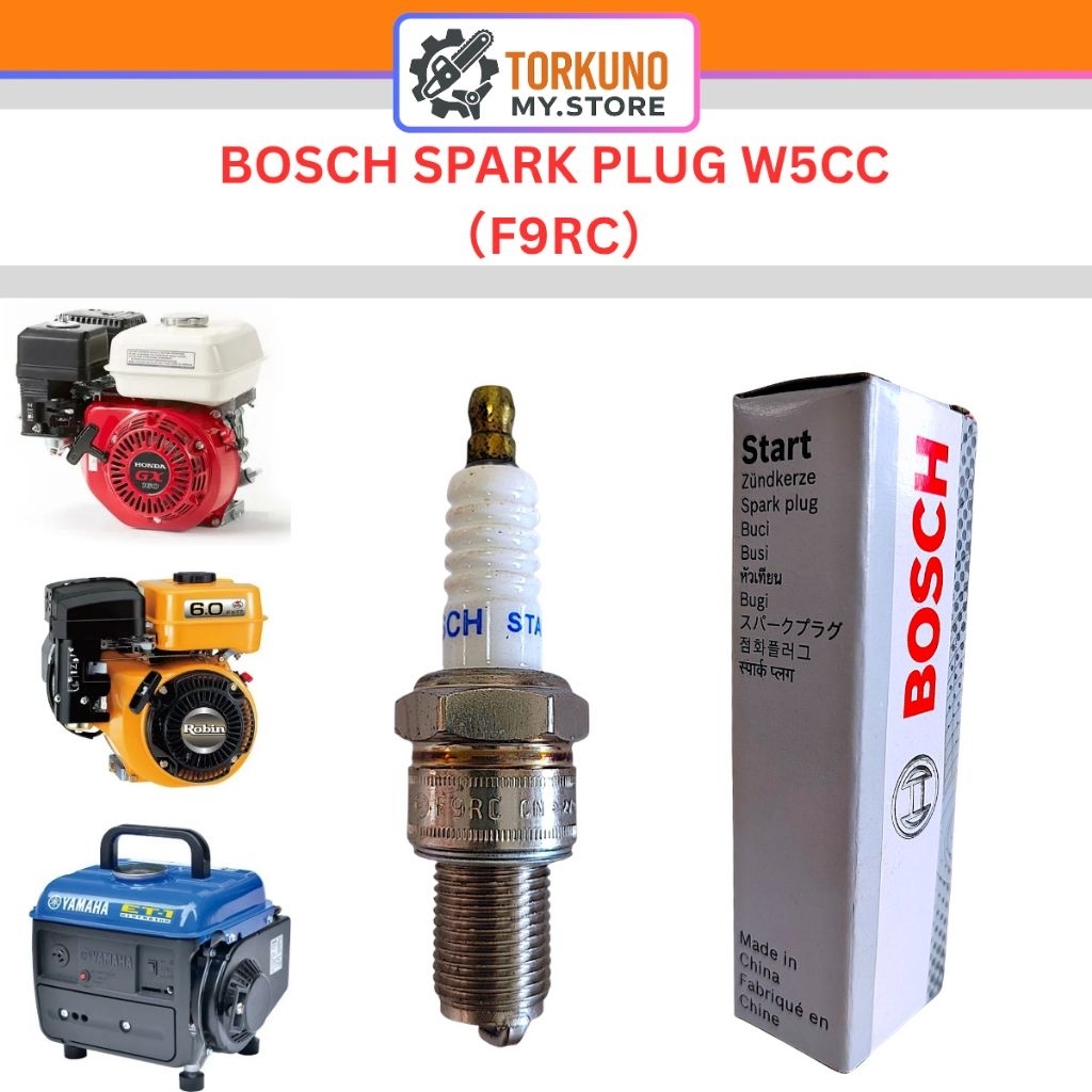 BOSCH หัวเทียน W5CC GX160/GX200/ GX270/GX390/GP160/GP200/EX17/MZ170/ET950/ET1/168F/188F