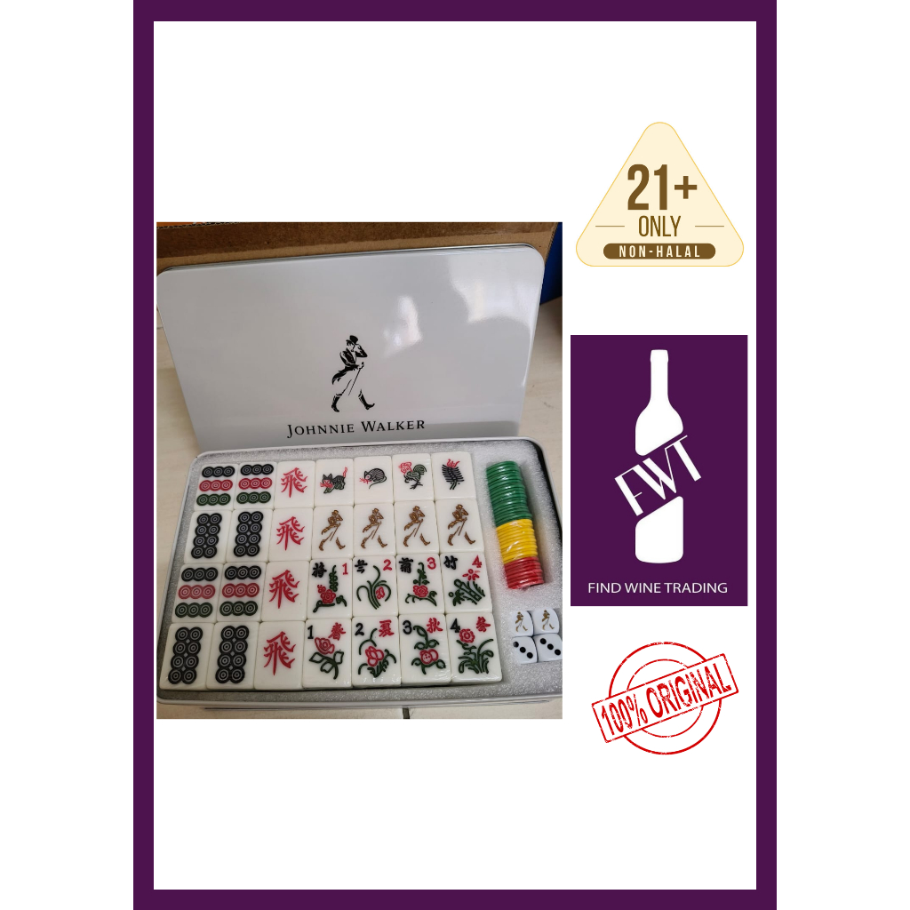 JOHNNIE WALKER MAHJONG SET METAL BOX