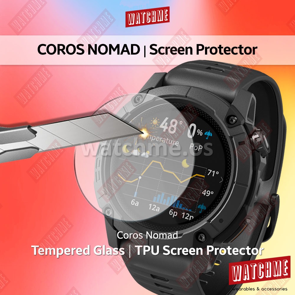 Coros Nomad กระจกเทมเปอร์ปกป้องหน้าจอ, สมาร์ทวอทช์ TPU Soft Film (สําหรับสมาร์ทวอทช์ coros nomad)