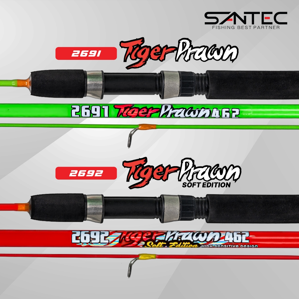 SANTEC - TIGER PRAWN SOLID ROD 2691& 2692 ROD UDANG PRAWN ROD