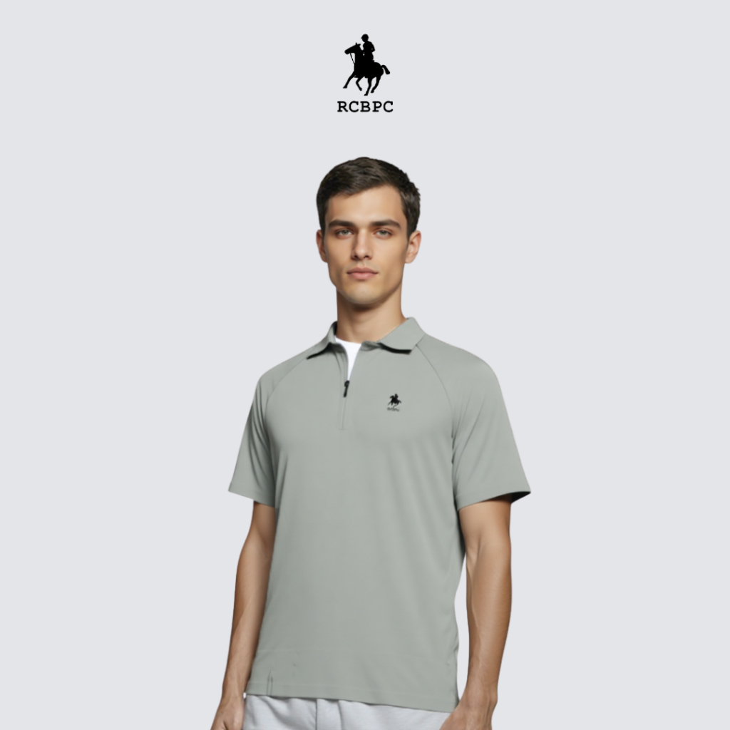 RCBPC ชุดกีฬาผู้ชายแขนสั้นคอปกยืด PTS20278 - สีเขียวเย็น