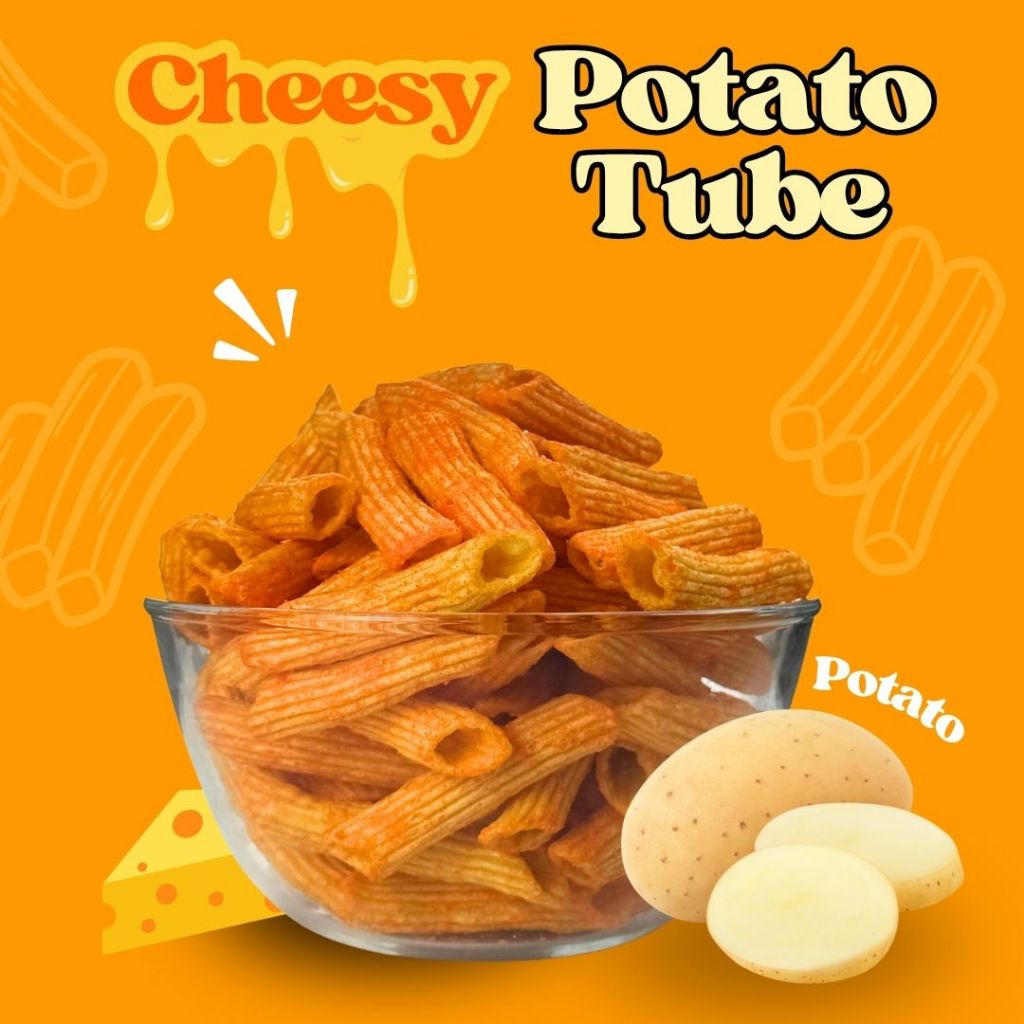 Kerpok Tiub Keju / Cheesy Potato Tube Crackers
