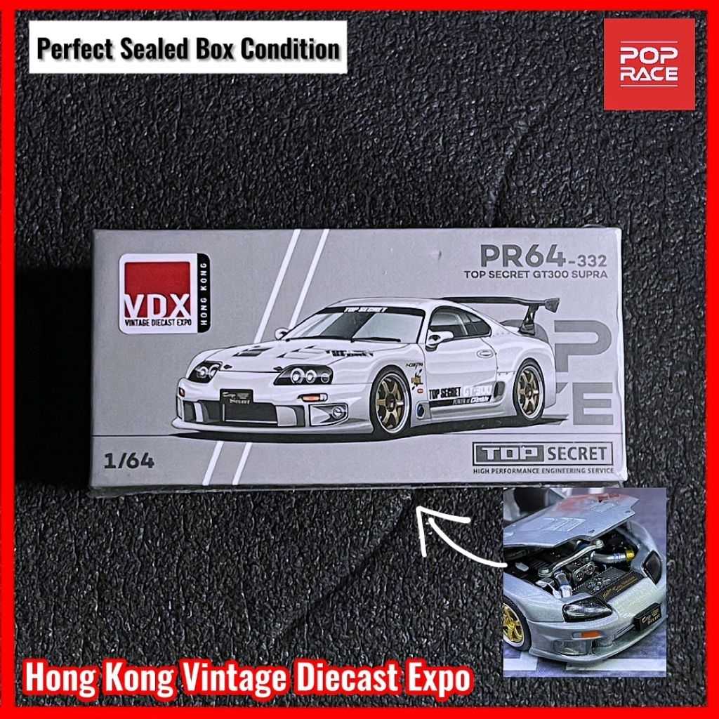 Pop Race Top Secret Toyota Supra GT300 Exclusive Vintage Diecast Expo 2025 JDM Poprace GT300 Supra P
