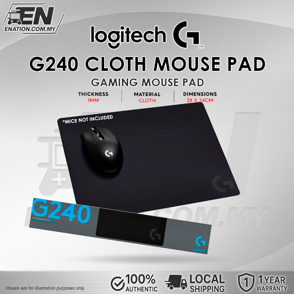 แผ่นรองเมาส์สําหรับเล่นเกมผ้า Logitech G240