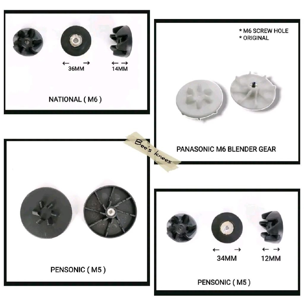 GEAR MOTOR BLENDER M5 M6 LOWER JUG SPARE PART อุปกรณ์เสริมเปลี่ยนยาง alt ganti pengisar getah ซิลิโค