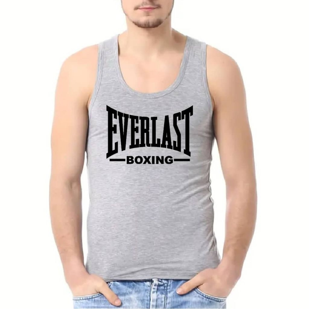 NEW ARRIVAL ผู้ชาย SINGLET EVERLAST B0XING PREMIUM QUALITY 100%COTTON