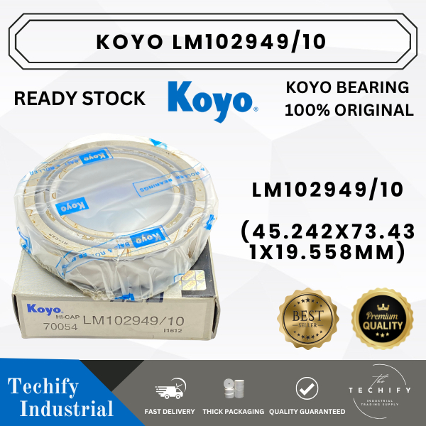 KOYO LM102949/10 JLM104948/10 แบริ่งลูกกลิ้งเรียว KOYO